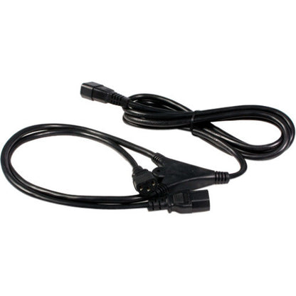StarTech.com Câble d'extension d'alimentation 3 m, répartiteur C14 vers 2 x C13, 13 A 250 V, 16 AWG, rallonge de cordon d'alimentation pour ordinateur, câble d'extension d'alimentation PXT100Y