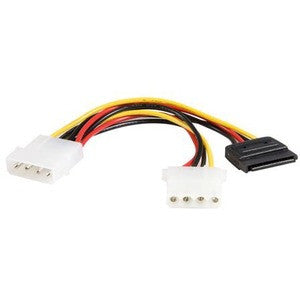StarTech.com 6in LP4 to LP4 SATA Power Y Cable Adapter PYO1LP4SATA
