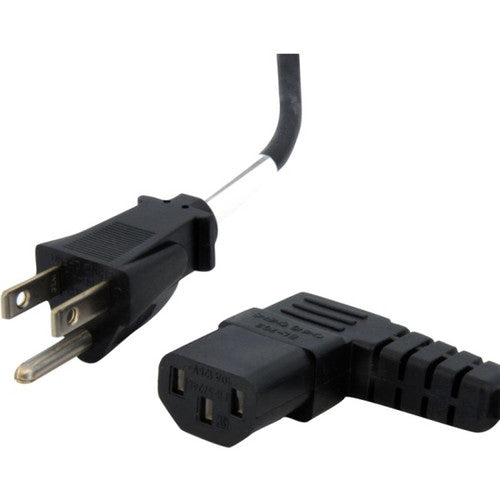 StarTech.com Câble d'alimentation pour ordinateur de 3 m (10 pi), NEMA 5-15P vers C13 à angle droit, 10 A 125 V, 18 AWG, cordon d'alimentation secteur de remplacement, câble d'alimentation pour moniteur PXT101L10