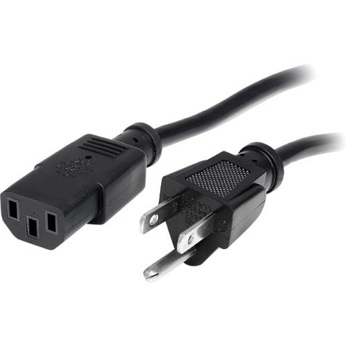 StarTech.com Câble d'alimentation pour ordinateur de 7,6 m (25 pi), NEMA 5-15P vers C13, 10 A 125 V 18 AWG, noir Cordon d'alimentation de rechange pour PC, câble d'alimentation pour téléviseur/moniteur PXT10125