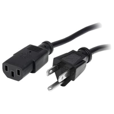 StarTech.com Câble d'alimentation pour ordinateur de 3,6 m (12 pi), NEMA 5-15P vers C13, 10 A 125 V 18 AWG, noir Cordon d'alimentation de rechange pour PC Câble d'alimentation pour téléviseur/moniteur PXT10112