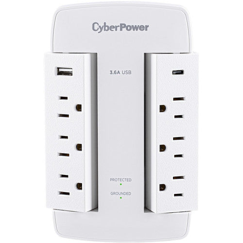 Parasurtenseur/protecteur de surtension professionnel à 6 prises CyberPower CSP600WSURC5