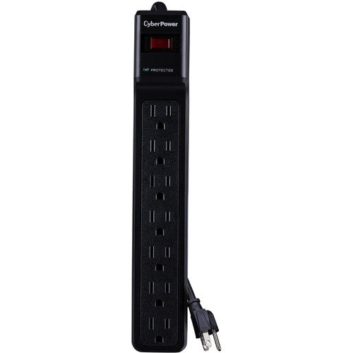 Parasurtenseur CyberPower CSB706 Essential à 7 prises avec 1 500 joules et cordon de 6 pieds - Boîtes marron unies CSB706