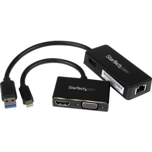 Kit adaptateur 2 en 1 pour Surface Pro de StarTech.com - Accessoires pour Surface Pro - Adaptateur Mini DisplayPort pour Surface Pro - Adaptateur Ethernet pour Surface MSTS3MDPUGBK