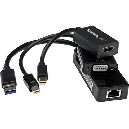 Kit adaptateur 3 en 1 pour Surface Pro de StarTech.com - Accessoires pour Surface Pro - Adaptateur Mini DisplayPort pour Surface Pro - Adaptateur Ethernet pour Surface MSTP3MDPUGBK