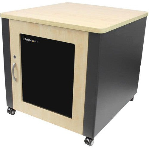 StarTech.com Armoire de serveur 12U - 54,6 cm de profondeur - Silencieuse - Finition bois RKQMCAB12V2
