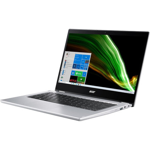 Acer Spin 1 SP114-31 SP114-31-C211 Ordinateur portable 2 en 1 à écran tactile 14" - HD - 1366 x 768 - Intel Celeron N4500 Dual-core (2 cœurs) 1,10 GHz - 4 Go de RAM - 128 Go de mémoire flash - Argent pur NX.ABWAA.004