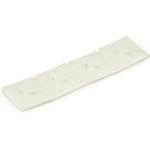 StarTech.com Lot de 100 supports de serre-câbles avec ruban adhésif pour attaches de 3,2 mm de large - Supports de serre-câbles en nylon/plastique - 94V-2 Fire &amp; UL CBMCTM1