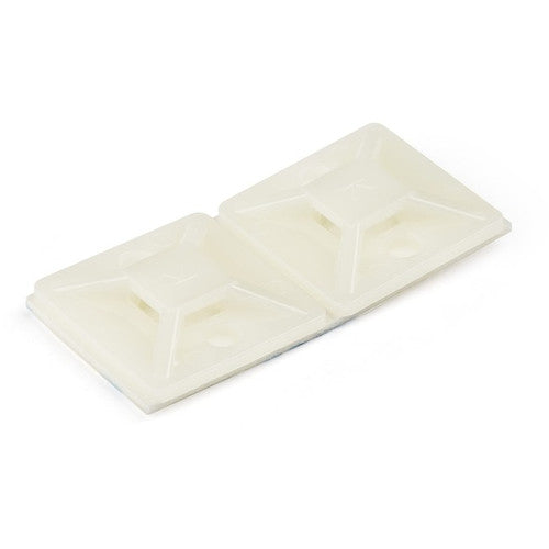 StarTech.com Lot de 100 supports de serre-câbles avec ruban adhésif pour attaches de 4,6 mm de large - Supports de serre-câbles en nylon/plastique - 94V-2 Fire &amp; UL CBMCTM2