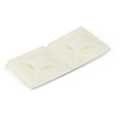 StarTech.com Lot de 100 supports de serre-câbles avec ruban adhésif pour attaches de 4,6 mm de large - Supports de serre-câbles en nylon/plastique - 94V-2 Fire &amp; UL CBMCTM2