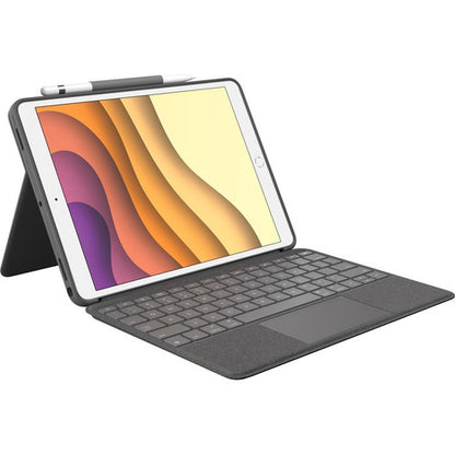 Logitech Combo Touch Keyboard/Cover Case for 10.5" Apple iPad Air (3rd Generation), iPad Pro Tablet - Graphite 920-009610