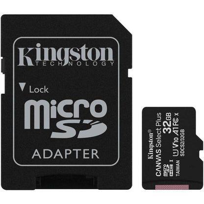 Carte microSDHC Kingston Canvas Select Plus 32 Go Classe 10/UHS-I (U1) - 1 pack SDCS2/32 Go