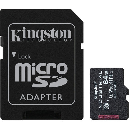 Carte microSDXC Kingston Industrial 64 Go Classe 10/UHS-I (U3) V30 SDCIT2/64 Go