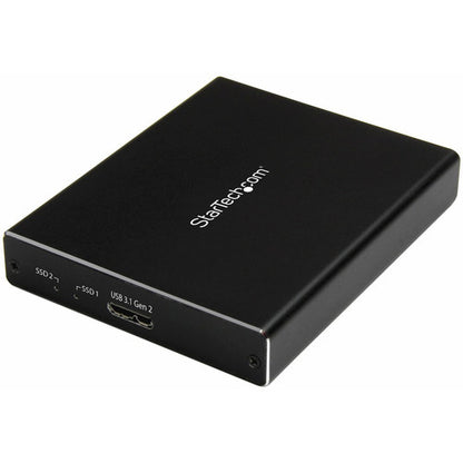 StarTech.com Dual mSATA Enclosure - RAID - mSATA SSD Enclosure - USB 3.1 (10Gbps) - USB-C & USB-A External Enclosure - Aluminum SMS2BU31C3R
