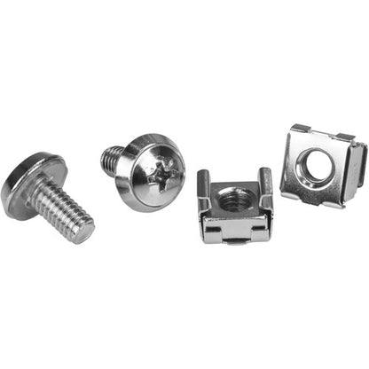 StarTech.com Lot de 100 vis de montage M6 et écrous à cage pour armoire de serveur CABSCREWM62