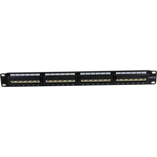 Panneau de brassage StarTech.com 24 ports 1U pour montage en rack Cat 6 110 - 45 degrés C6PANL4524
