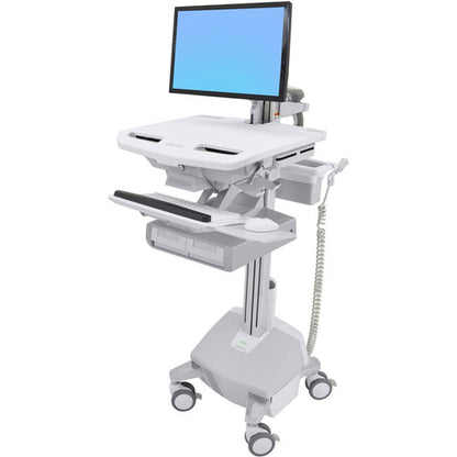 Chariot Ergotron StyleView avec bras LCD, alimentation LiFe, 2 tiroirs (2x1) SV44-12A2-1