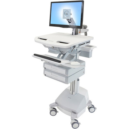 Chariot Ergotron StyleView avec bras LCD, alimentation SLA, 2 tiroirs SV44-1221-1