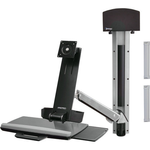 Support multi-composants Ergotron StyleView 45-273-026 pour écran plat, clavier, processeur - Aluminium poli 45-273-026
