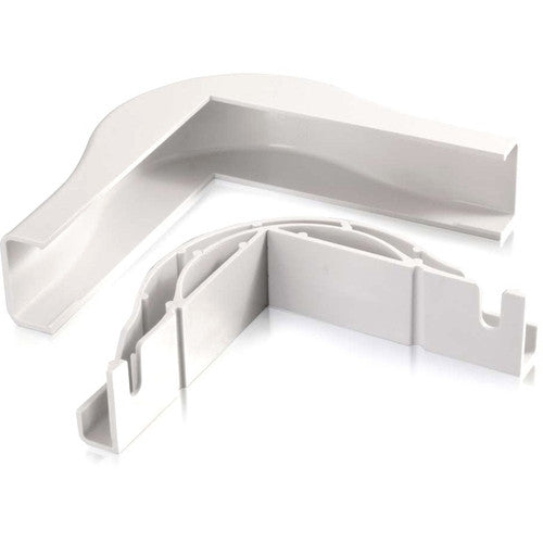 Coude externe conforme au rayon de courbure C2G Wiremold Uniduct 2800, blanc 16069