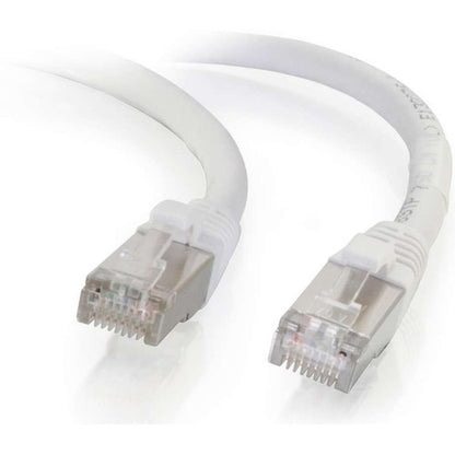 Câble de raccordement réseau blindé anti-accroc Cat6 de 9 pieds C2G (STP) - Blanc 00922