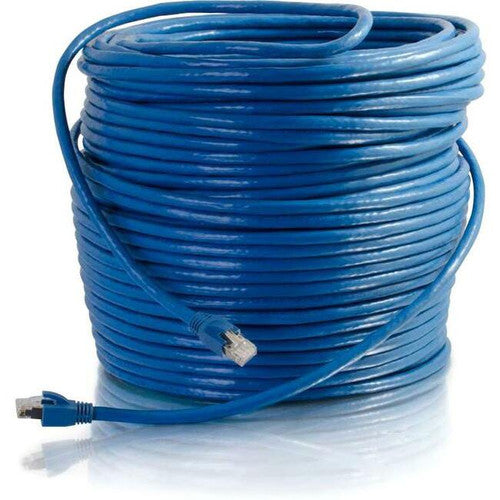 Câble de raccordement réseau blindé solide anti-accroc Cat6 C2G de 250 pieds - Bleu 43123