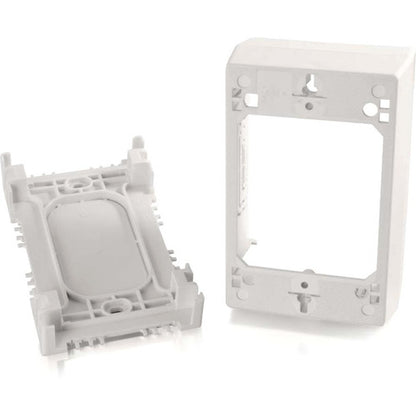 Boîte de jonction profonde simple à un groupe C2G Wiremold Uniduct, blanche 16088