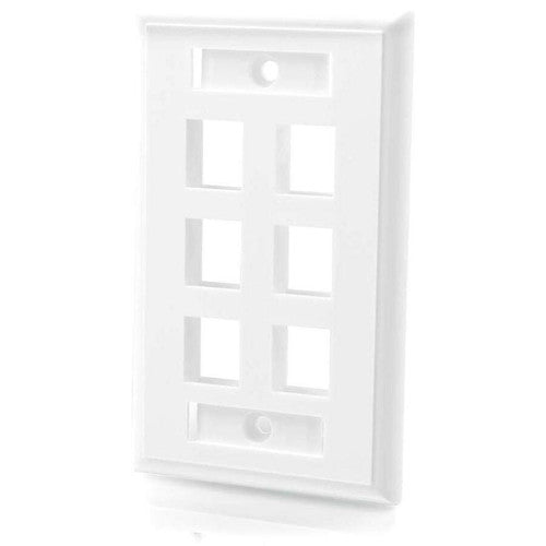 Façade réseau/multimédia Keystone C2G à 6 prises 03414