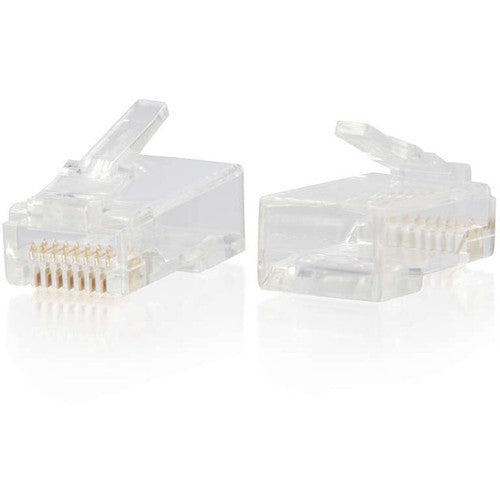 Fiche modulaire C2G RJ45 Cat6 pour câble rond solide/toronné - 25 pk 00888