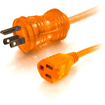 Câble d'extension d'alimentation de qualité hospitalière C2G 50 pieds 16AWG (NEMA 5-15P à NEMA 5-15R) - Orange 48061