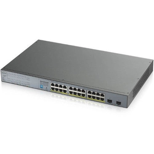 Commutateur PoE non géré GbE 24 ports ZYXEL avec liaison montante GbE GS1300-26HP