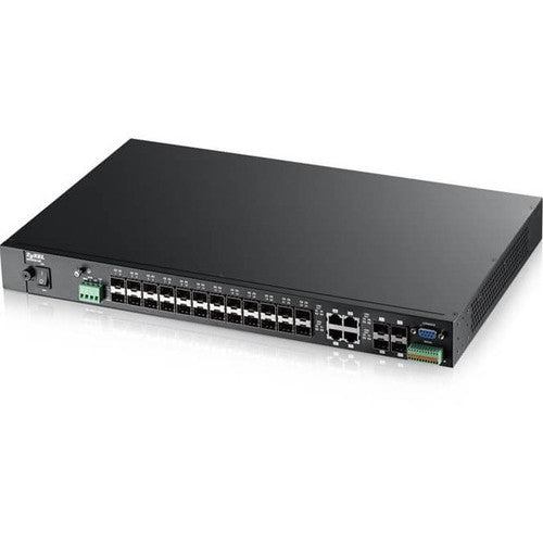 Commutateur Ethernet Gigabit de couche 2 de classe Telco ZYXEL MGS3520-28FDC