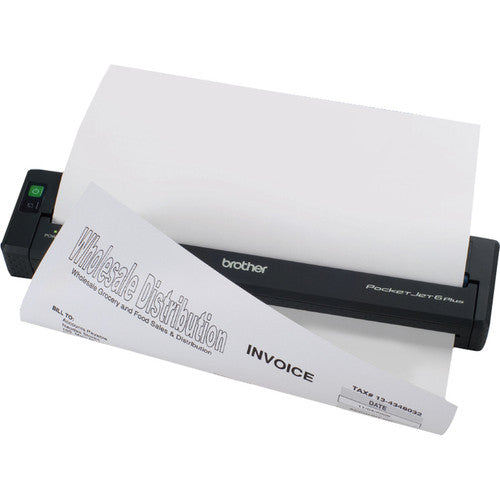Brother PocketJet 6 Plus Direct Thermal Printer - Monochrome - Portable - Thermal Paper Print - USB - Bluetooth - Battery Included PJ663-K