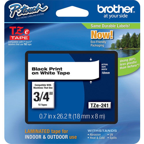 Brother P-Touch TZe Flat Surface Laminated Tape TZE241