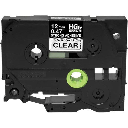 Brother HGES1315PK Black on Clear Extra-Strength Adhesive Label Tape HGES1315PK