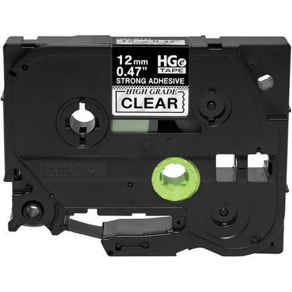 Brother HGES1315PK Black on Clear Extra-Strength Adhesive Label Tape HGES1315PK