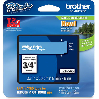 Brother P-Touch TZe Flat Surface Laminated Tape TZE-545