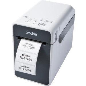 Brother TD-2120N Desktop Direct Thermal Printer - Monochrome - Label/Receipt Print - Ethernet - USB - Serial TD2120NWTLP