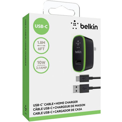 Belkin USB-C to USB-A Cable with Universal Home Charger F7U001TT06-BLK