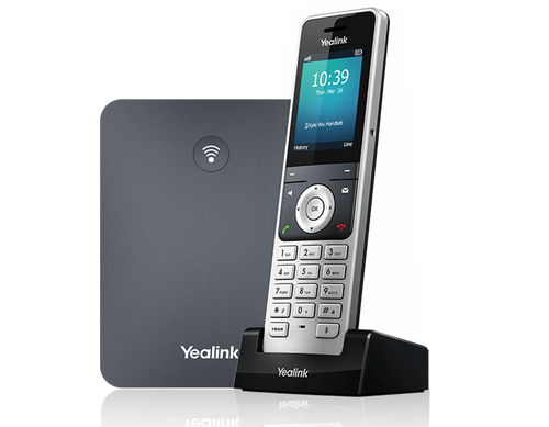 Téléphone IP Yealink W76P - Sans fil - Filaire - DECT - Montage mural, Bureau - Argent albâtre, Gris classique W76P