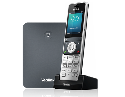 Téléphone IP Yealink W76P - Sans fil - Filaire - DECT - Montage mural, Bureau - Argent albâtre, Gris classique W76P