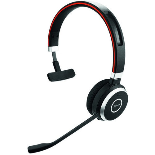 Casque sans fil à réduction de bruit Jabra Evolve 65 MS Mono avec support de charge 6593-823-399