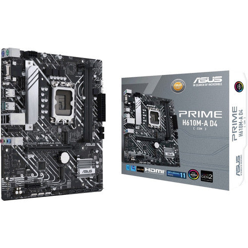 Carte mère de bureau Asus Prime H610M-A D4-CSM - Chipset Intel H610 - Socket LGA-1700 - Micro ATX PRIME H610M-A D4-CSM