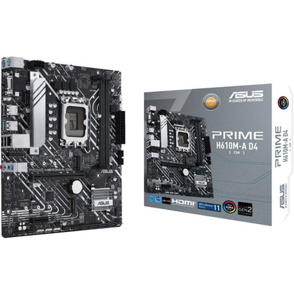 Carte mère de bureau Asus Prime H610M-A D4-CSM - Chipset Intel H610 - Socket LGA-1700 - Micro ATX PRIME H610M-A D4-CSM