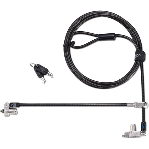 Câble de sécurité Kensington Slim N17 2.0 à double tête pour ordinateur portable pour emplacements en forme de coin K60508WW