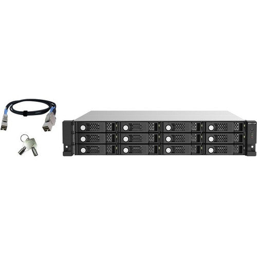 Boîtier de disque dur SATA/600 QNAP TL-R1220SEP-RP - Interface hôte mini-SAS HD - Montable en rack 2U TL-R1220SEP-RP-US