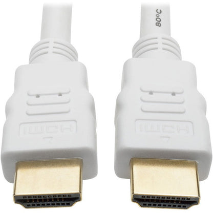 Câble HDMI haute vitesse Tripp Lite avec vidéo et audio numériques, HD 1080p (M/M), blanc, 25 pi P568-025-WH