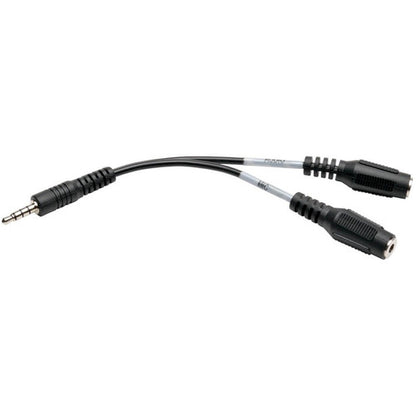 Répartiteur audio Tripp Lite 6 pouces 2x3 positions vers 4 positions 3,5 mm 6" P318-06N-MFF
