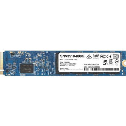 Disque SSD Synology SNV3000 SNV3510-800G 800 Go - M.2 22110 interne - PCI Express NVMe (PCI Express NVMe 3.0 x4) SNV3510-800G