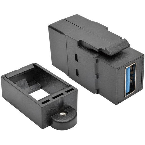 Coupleur de montage sur panneau/Keystone tout-en-un USB 3.0 Tripp Lite (F/F), noir U325-000-KP-BK